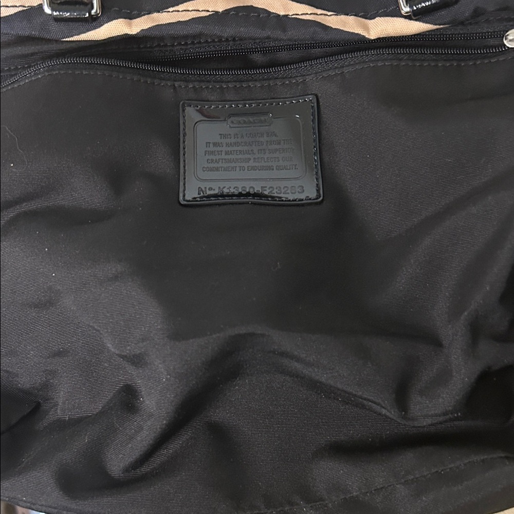Coach Signature Stripe Zebra Tote Bag - Picture 10 of 10